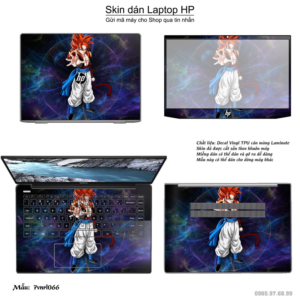 Skin dán Laptop HP in hình Dragon Ball (inbox mã máy cho Shop)