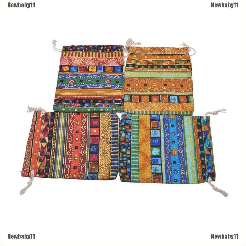 [COD Newb] Bộ 3 Túi Dây Rút Vải Lanh Đựng Quà Trang Sức Bộ Lạc