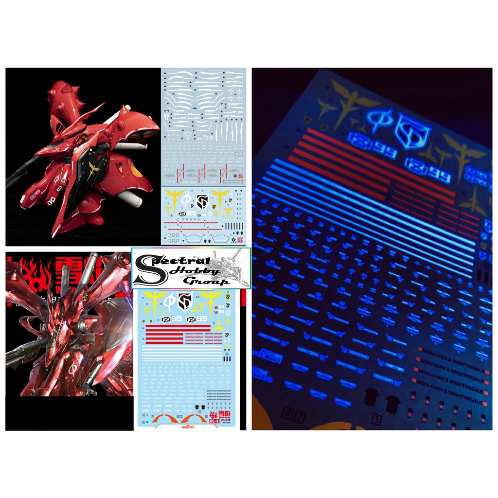 Decal nước dán mô hình Nightingale gold metallic coating SD HG 1/144 1/100 các loại - Water Sticker