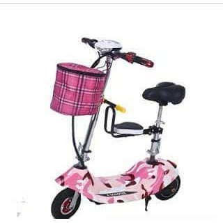 xe điện mini e-scooter hồng loang