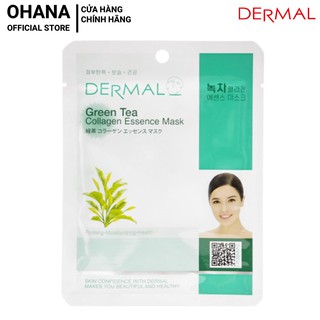 Mặt Nạ Dermal Collagen Dưỡng Da Tinh chất Trà Xanh 23ml
