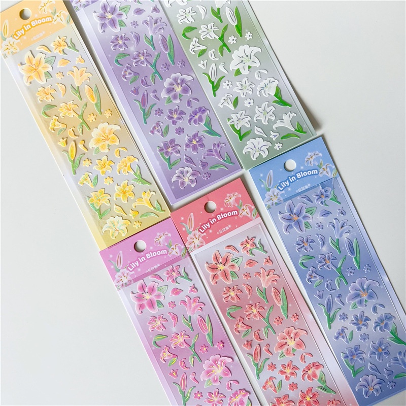 Stickers hoa decor toploader - Lyly in bloom