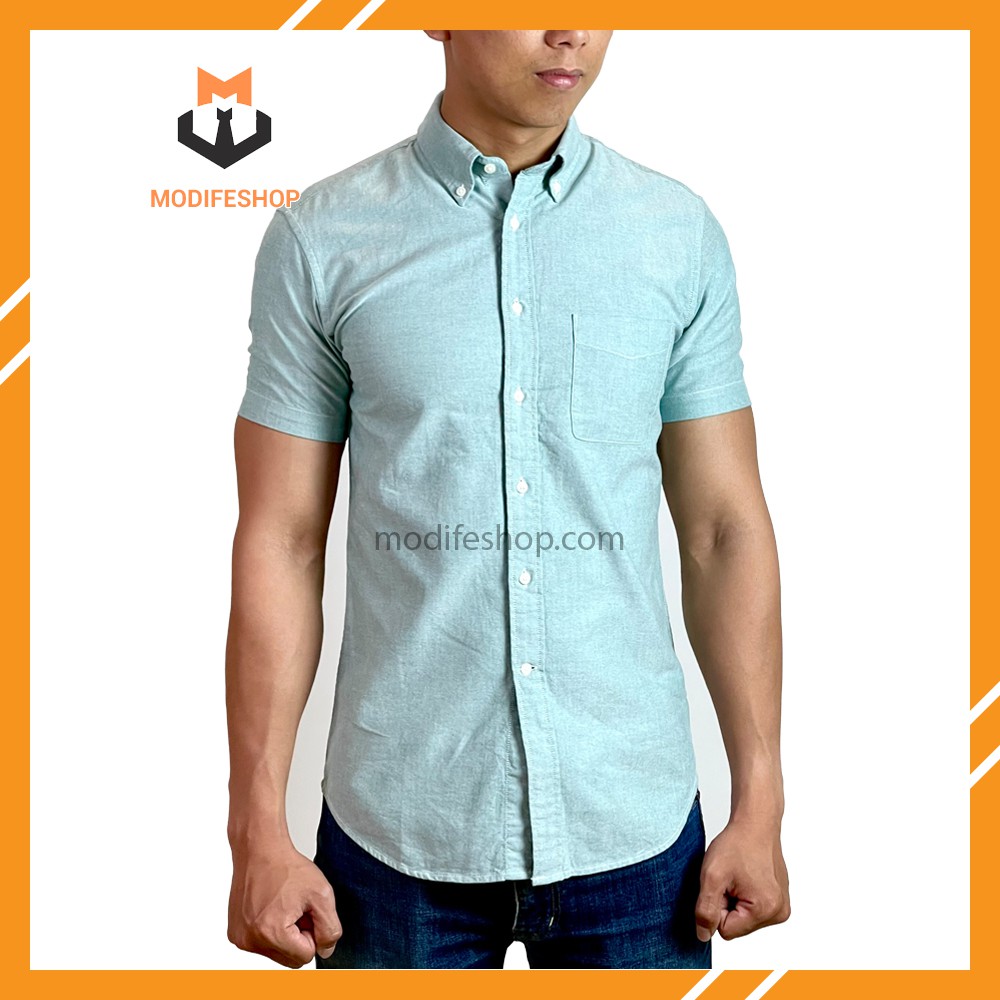 Áo Sơ Mi nam tay ngắn Oxford Slim Fit Shirt (Short Sleeve) - Modife Shop | BigBuy360 - bigbuy360.vn