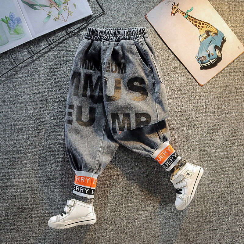 Quần dài lưng thun phối túi phong cách Hàn Quốc cho bé trai