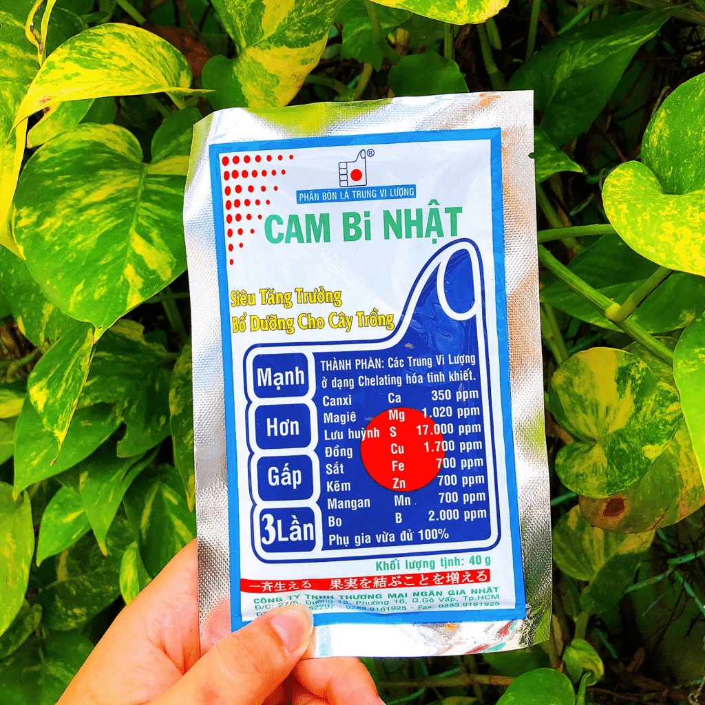 Phân bón bổ sung trung vi lượng cam bi Nhật tăng trưởng cây trồng - Gói 40 gram