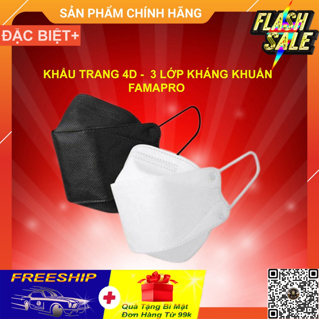 Khẩu trang 4D/KF94 FAMAPRO HÀN QUỐC ( HỘP 10 CÁI )