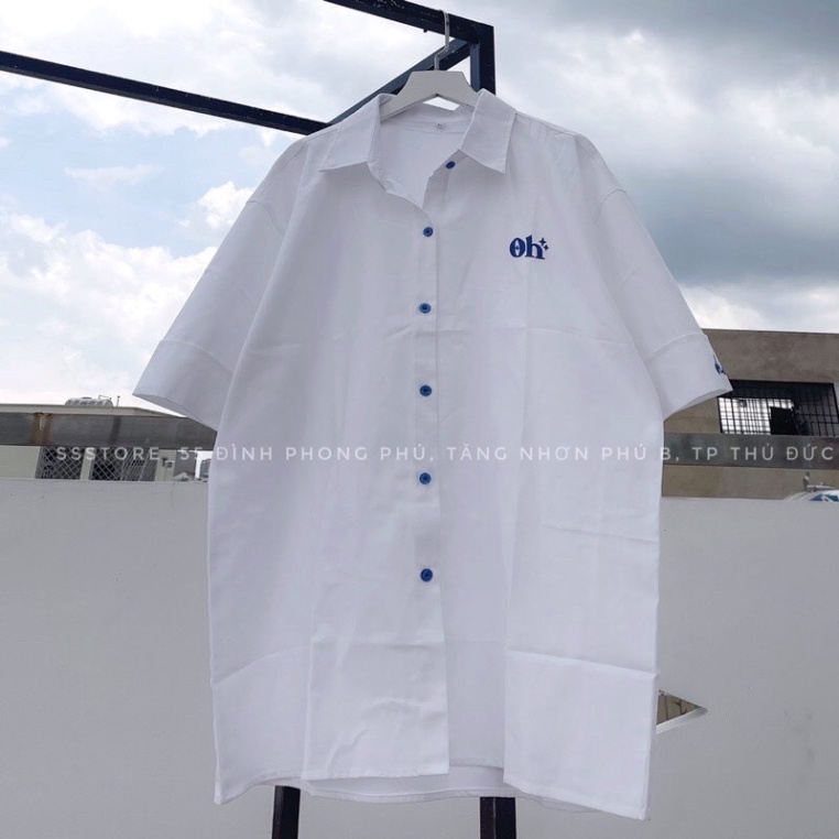 Áo sơ mi trắng Oh siêu hot dáng rộng xuông đẹp hot trend 2022