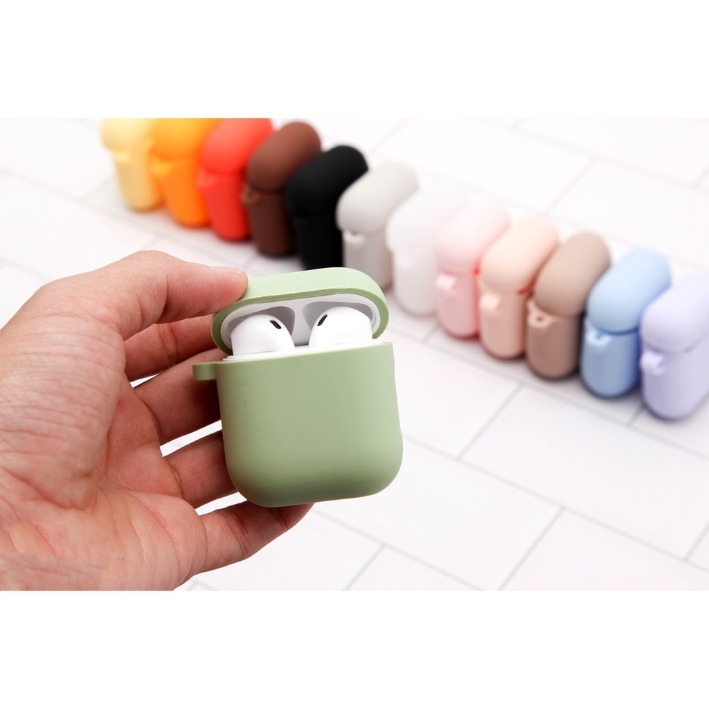 vỏ chống bẩn case airpods 1 2 bảo vệ tai nghe bluetooth nhiều màu ốp dày chống bẩn