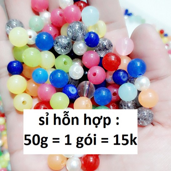 nguyên liệu Đá , nhựa 8mm - 10mm ( lộn xộn ) : 1 gói 50g = 15k