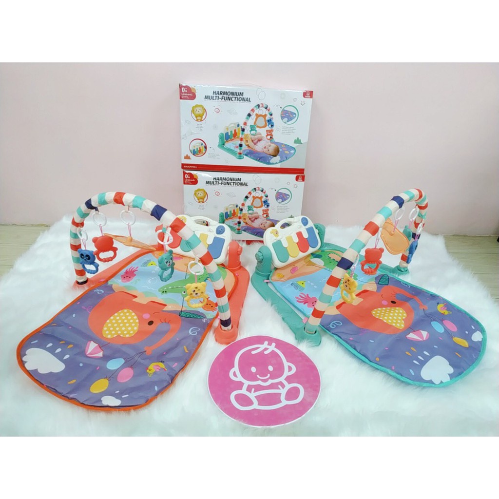 Thảm đàn nhạc có khung treo đồ chơi cho bé