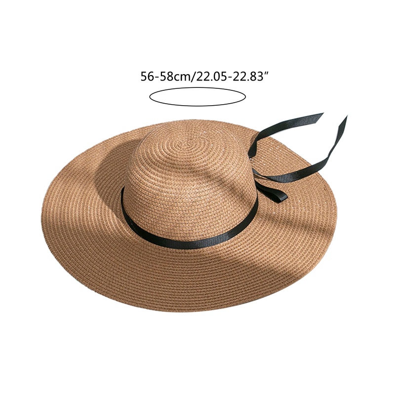 Mũ Cói Rộng Vành Chống Tia UV Thời Trang Đi Biển Cho Bé