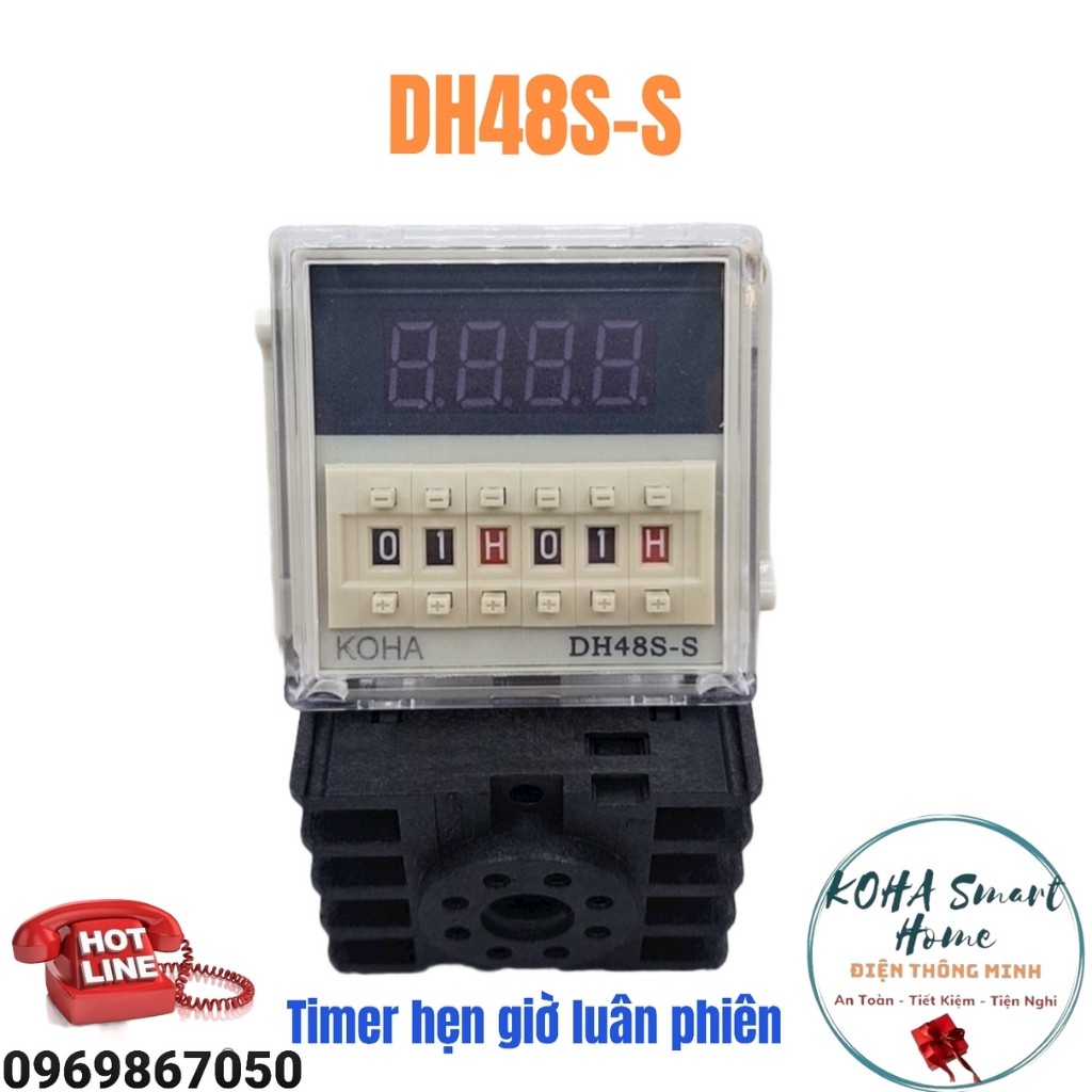 Timer hẹn giờ DH48S luân phiên, Rơle cài đặt thời gian đảo chiều các thiết bị điện, Công tắc hẹn giờ tự động