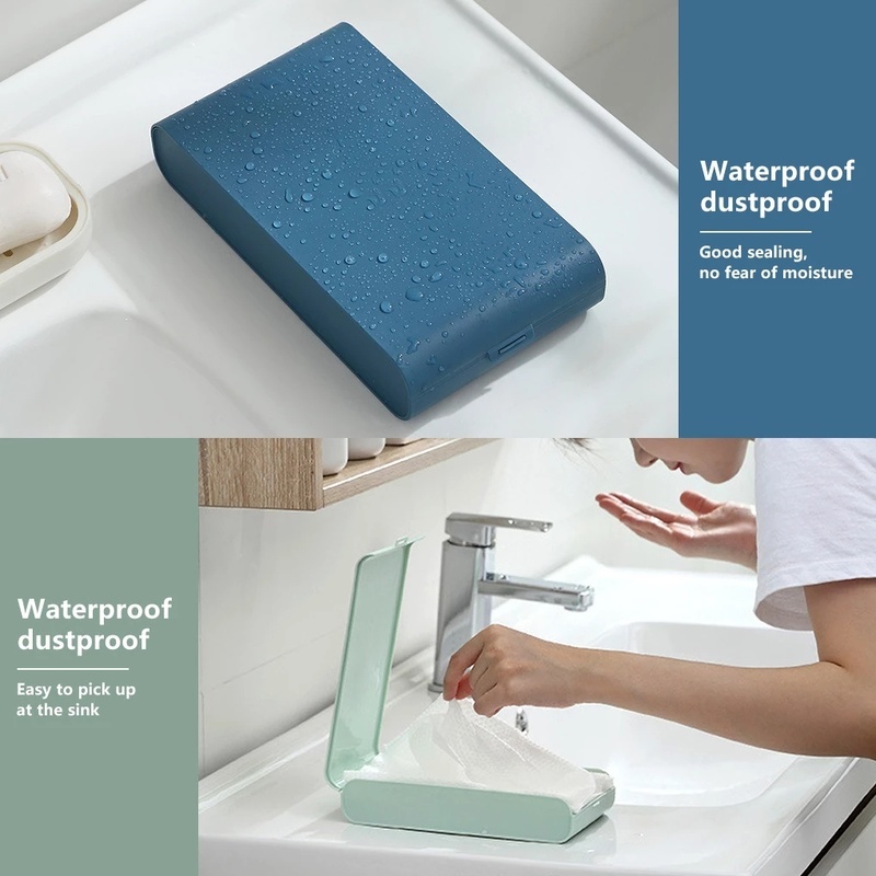 Hộp Nhựa Đựng Khăn Giấy/Trang Sức Sức Chứa Lớn Chống Bụi Chống Nước Có Nắp Đậy Đa Năng
