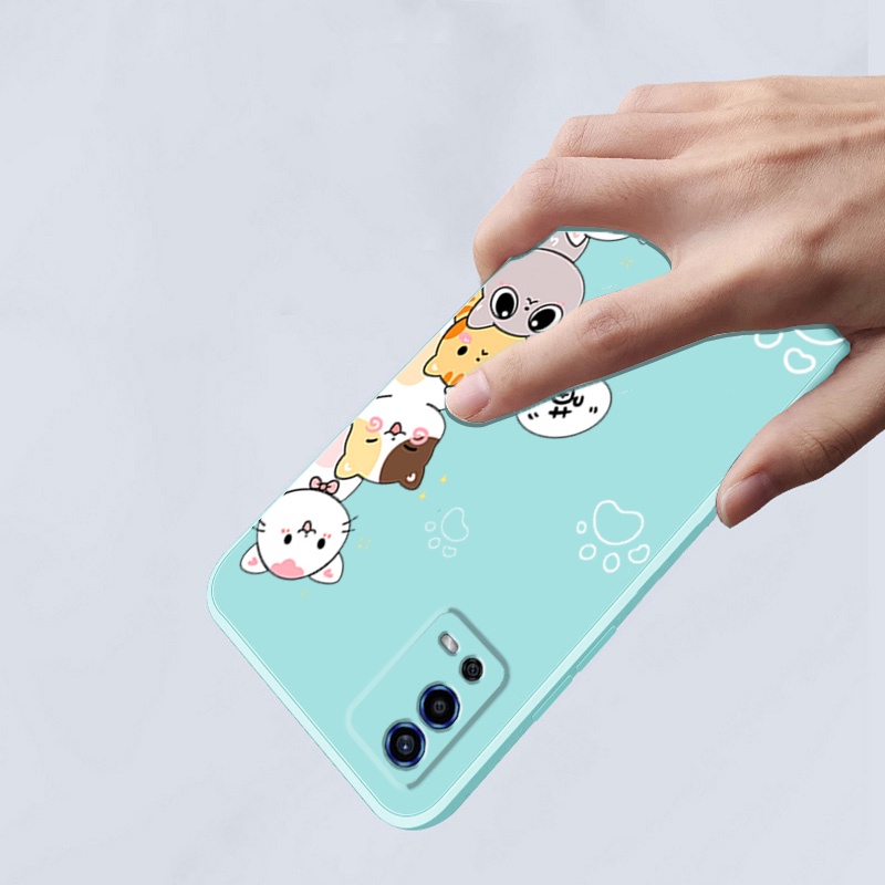 Ốp lưng OPPO A55 4g Ốp Điện Thoại Silicon Mềm Mịn Bảo Vệ Cho OPPO A55 4g DZMM01 viền vuông cute