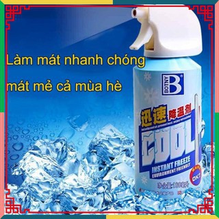 Bình xịt làm lạnh tức thời ô tô xe máy Instant Freeze Cool 180ml - 300ml - Làm lạnh nhanh, khử mùi hiệu quả GD223