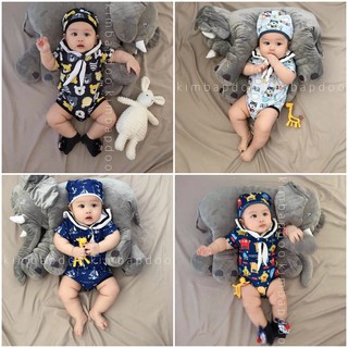 Combo 5 bộ Bộ Bodysuit Hải Quân Nhiều Hình Cho Bé - Mihababy - BDSTNHAIQUAN_MIX2