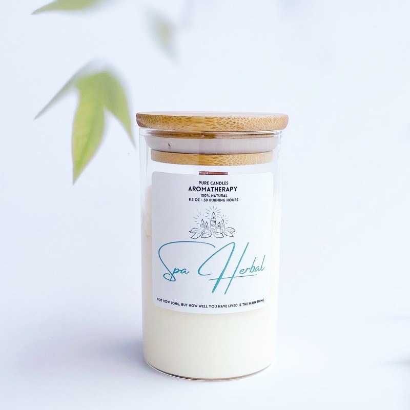 {MẪU MỚI} Nến Thơm Pure candle Hương spa herbal