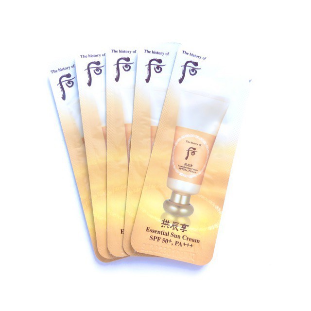 Gói sample kem chống nắng dưỡng trắng đông y Whoo Jin Hea Yoon Sun Cream SPF50+/PA+++