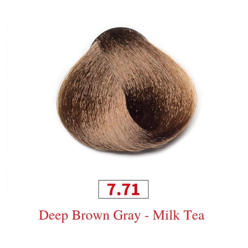 Kem Nhuộm Tóc Màu Nâu Trà Sữa Lên Màu Đẹp 7/71 Deep Brown Grey Hair Dye Cream