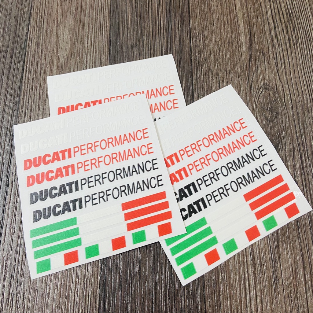 BỘ TEM CỜ Ý VÀ CHỮ DUCATI PERFORMANCE SIÊU CHẤT