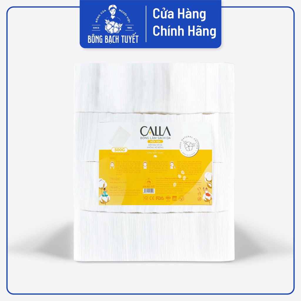 BÔNG TẨY TRANG COTTON 500G BỀ MẶT MỊN KOTTON BEAUTY CHÍNH HÃNG BÔNG BẠCH TUYẾT 500gr/ GÓI - BÔNG TẨY TRANG BỀ MẶT MỊN