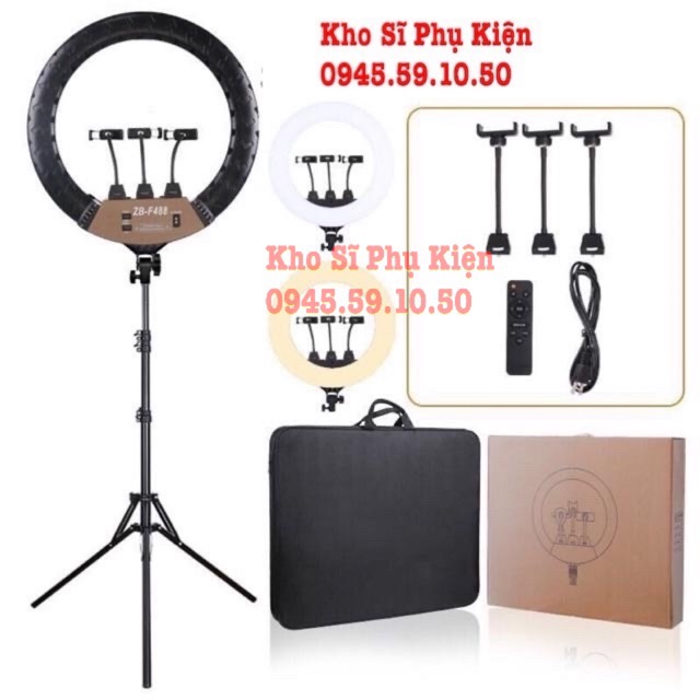 Đèn LiveStream 50cm.Hỗ trợ ánh sáng Chụp Ảnh, Make Up Trang Điểm. 3 Chế Độ Sáng