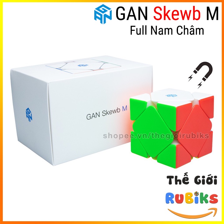 ﹊Rubik GAN Skewb M Cao Cấp Full Nam Châm.