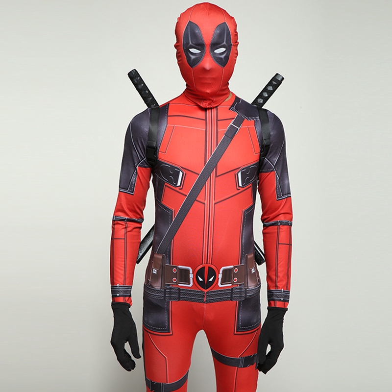【Ready Stock】Deadpool Lycra Spandex Costume Kid and Adult Cosplay Superhero Suit