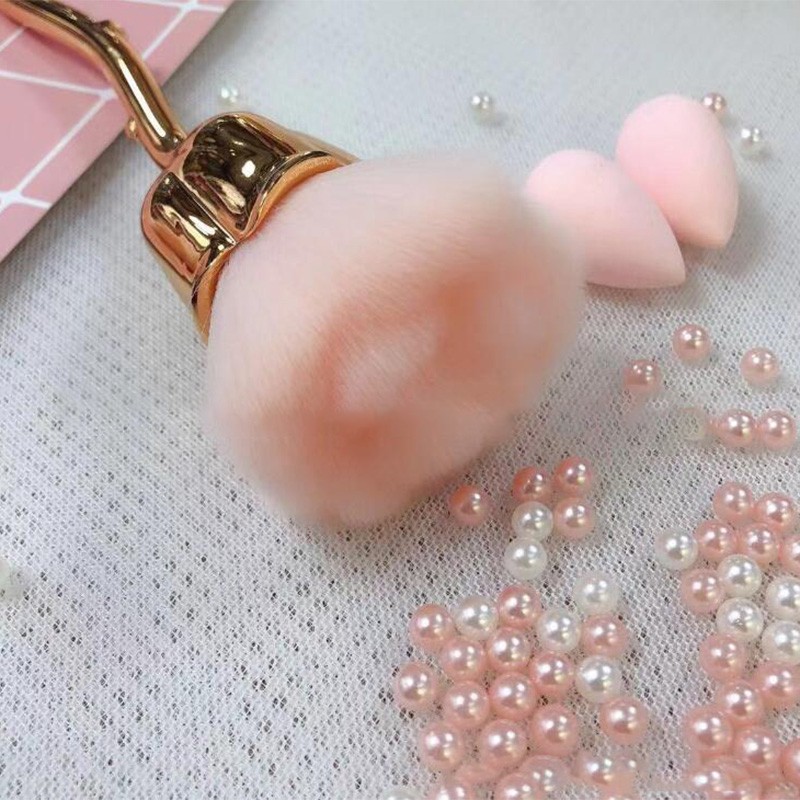 [Hàng mới về] Chổi hình cành hoa hồng dùng để phủi bụi sơn móng tay kích thước 18x6x2cm