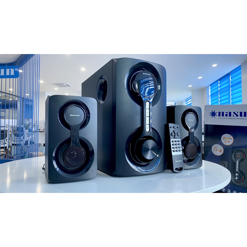 Loa 2.1 NASUN, Model NS-807, công suất 60W, đa năng, bluetooth, cắm dây, USB, thẻ nhớ, FM, âm thanh hay, không bị rè