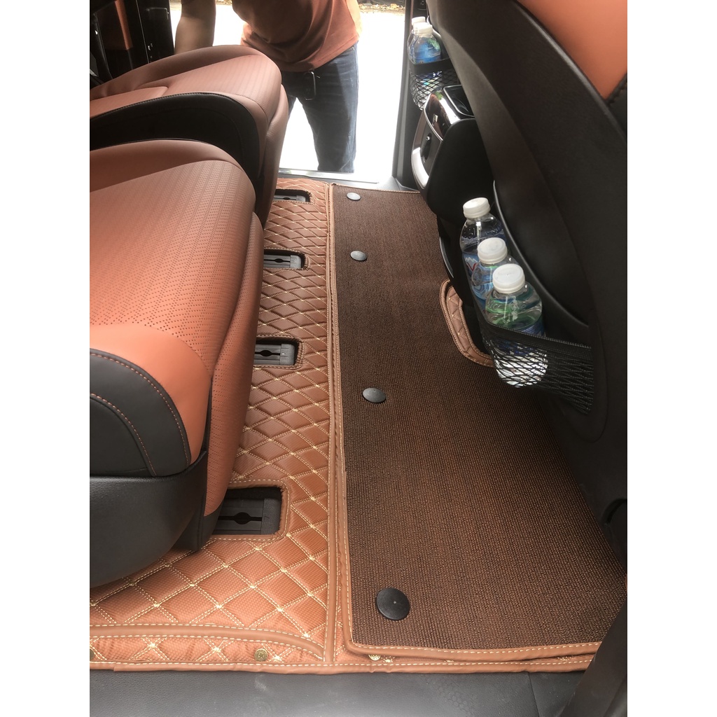 Thảm lót sàn ô tô 5D 6D da cao cấp cho Kia Canival 2021 - 2022 chống nước không mùi trải kín sàn xe