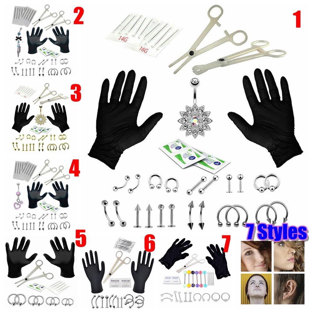 Bộ Dụng Cụ Xỏ Khuyên Bằng Thép Y Tế Dùng Một Lần