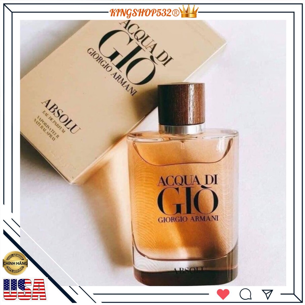 [ Mẫu thử ] [ Mua ngay ] Mẫu thử Nước hoa Giorgio Amarni Acqua Di Gio Giò Absolu 75ml _king_