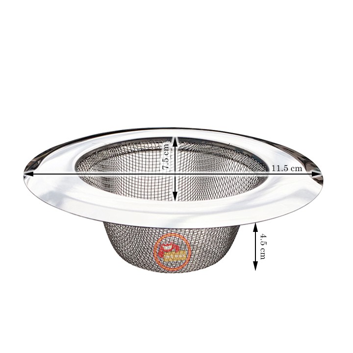 Giỏ lưới lọc rác bồn rửa chén bát bằng inox - Dụng cụ lọc thức ăn thừa tránh tắc nghẽn đường ống (LRI03)
