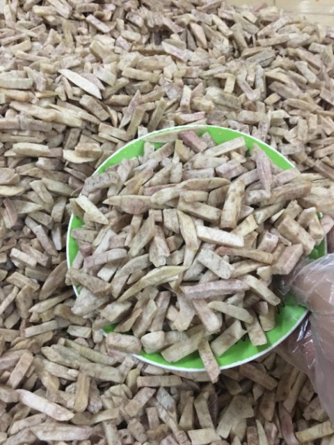 1kg khoai lang vàng, tim, môn sấy vụn hàng xuất khẩu Giòn tan