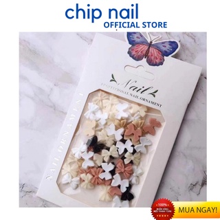 Sét Charm nơ mix 4 màu, charm gắn móng