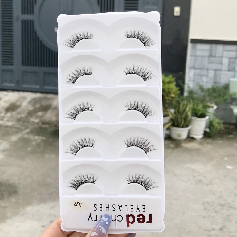 Mi giả gắn đuôi cao cấp siêu tây Redcherry