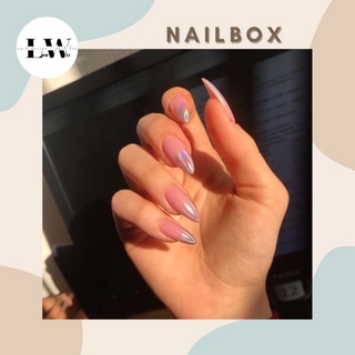 Nailbox ombre tráng gương hologam