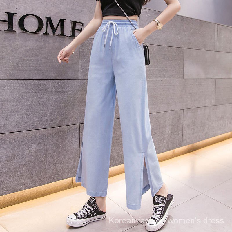 Quần Jeans Lửng Ống Rộng Thời Trang Dành Cho Nữ