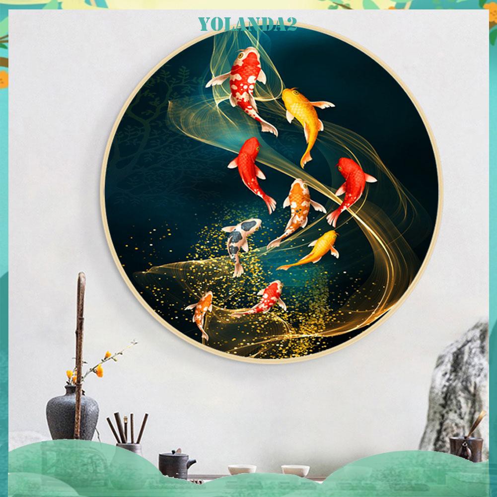 Set tranh đính đá 5D DIY hình Cửu Ngư độc đáo