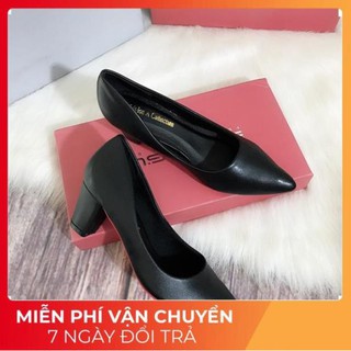 [FREESHIP- HÀNG SẴN][VIDEO HÌNH THẬT]Giày cao gót mã # 028CG5, bít mũi công sở cao 5cm