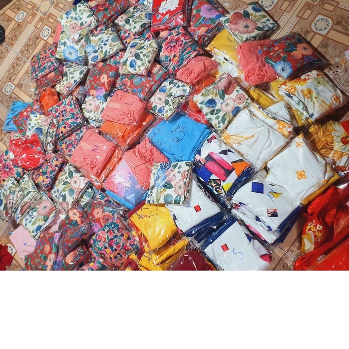 Áo Dài Tết , áo dài Cách Tân In Hoa May Sẵn Cao Cấp