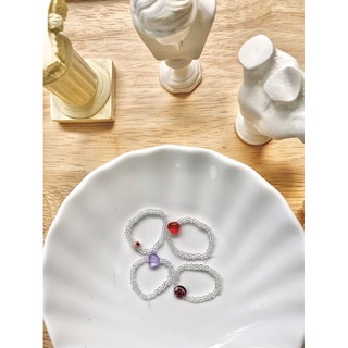 nhẫn nhỏ hạt cườm nhiều mẫu