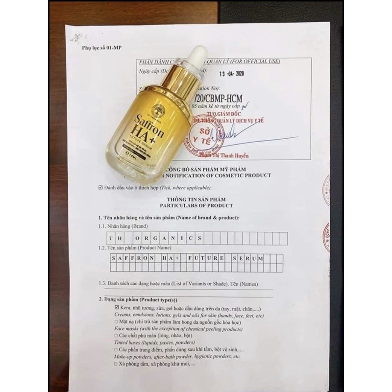 SERUM SAFFRON HA+ TÁI SINH LÀN DA CĂNG BÓNG, SE NHỎ LCL, CHỐNG LÃO HOÁ