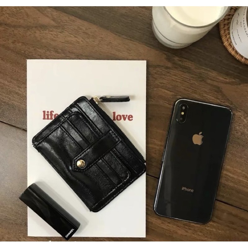ví da mini đựng thẻ tiền vintage nam nữ đều dùng được | BigBuy360 - bigbuy360.vn