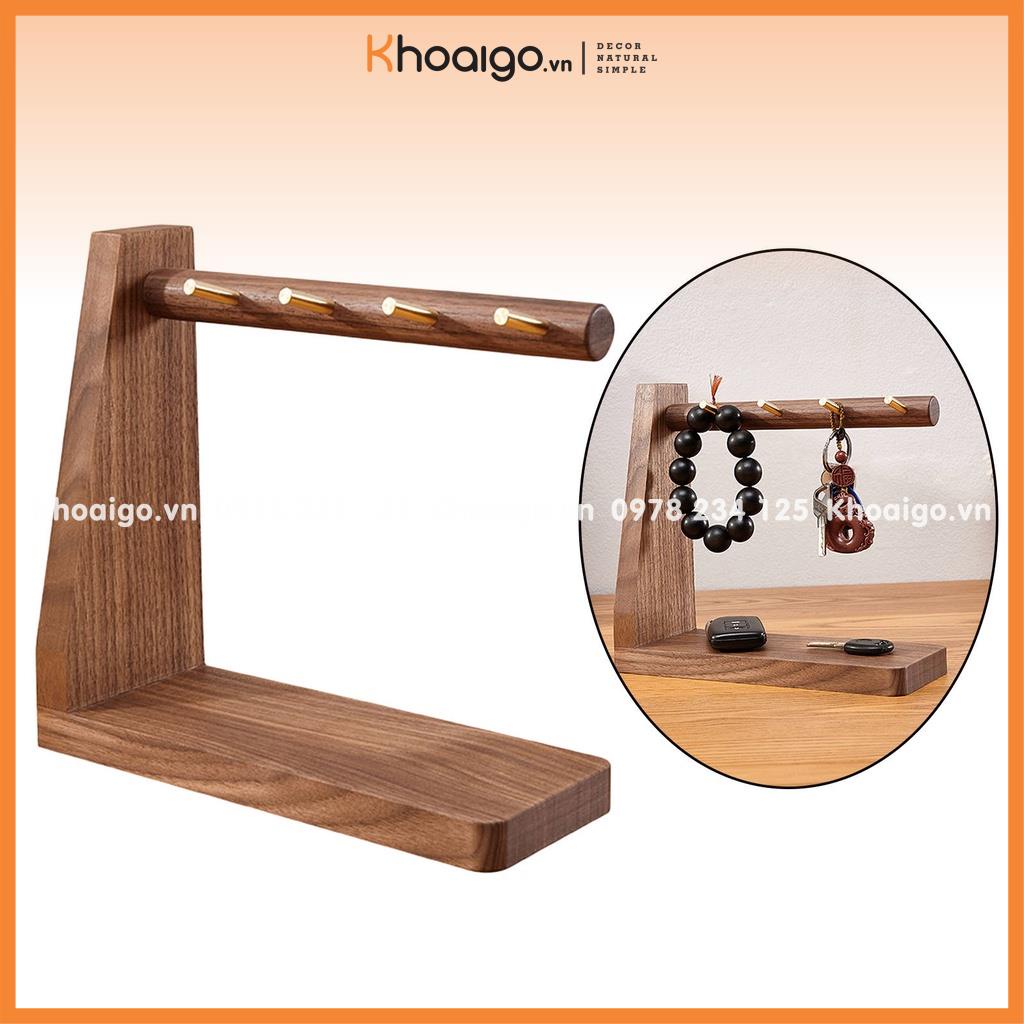 Giá treo chìa khoá và phụ kiện để bàn, được thiết kế bằng chất liệu gỗ tự nhiên cao cấp
