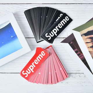 Bộ 50 miếng dán chữ Supreme đỏ dán laptop / xe hơi / laptop