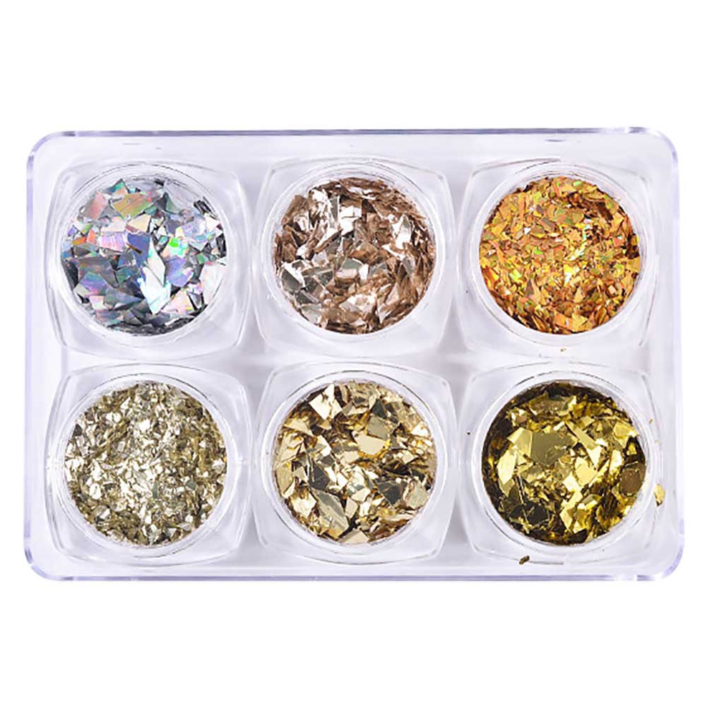 [Hàng mới về] Set 6 hộp kim sa lấp lánh 3D siêu mỏng trang trí móng tay nghệ thuật | BigBuy360 - bigbuy360.vn