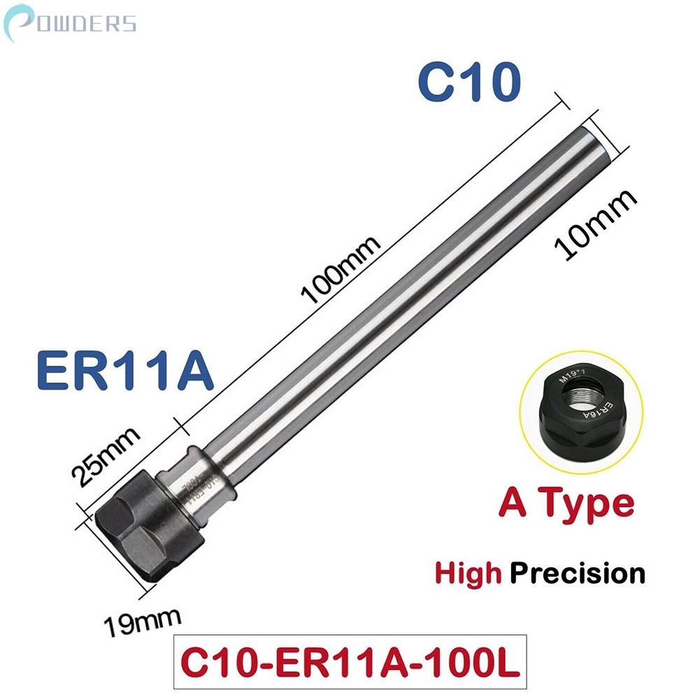 Collet Chuck Holder Milling Tool Straight Shank Tool 100MM ER20A ER11A