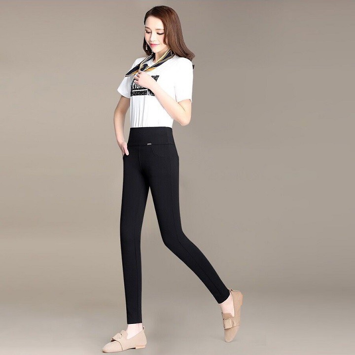 Quần legging nữ chất thun mềm nhẹ co giãn tốt tôn dáng nuột nà QD08